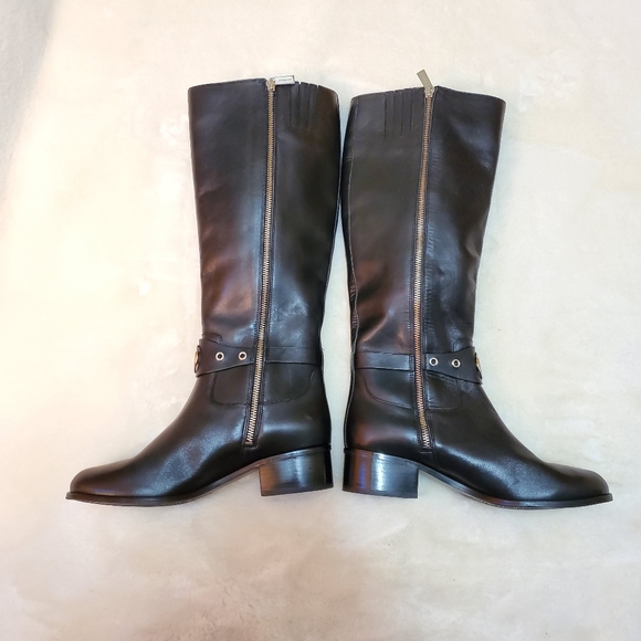 Michael Kors Leather Round Toe Knee High Boots Size 8 - Picture 6 of 16